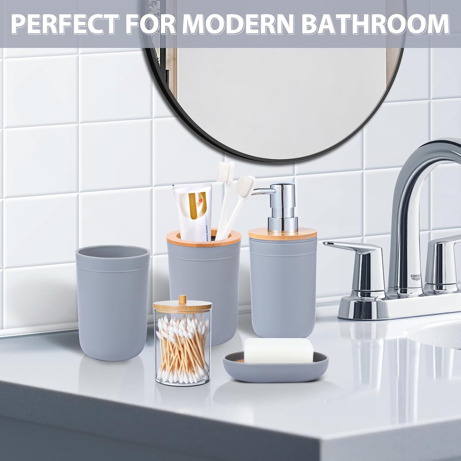 iMucci 5-Piece Bathroom Accessory Set