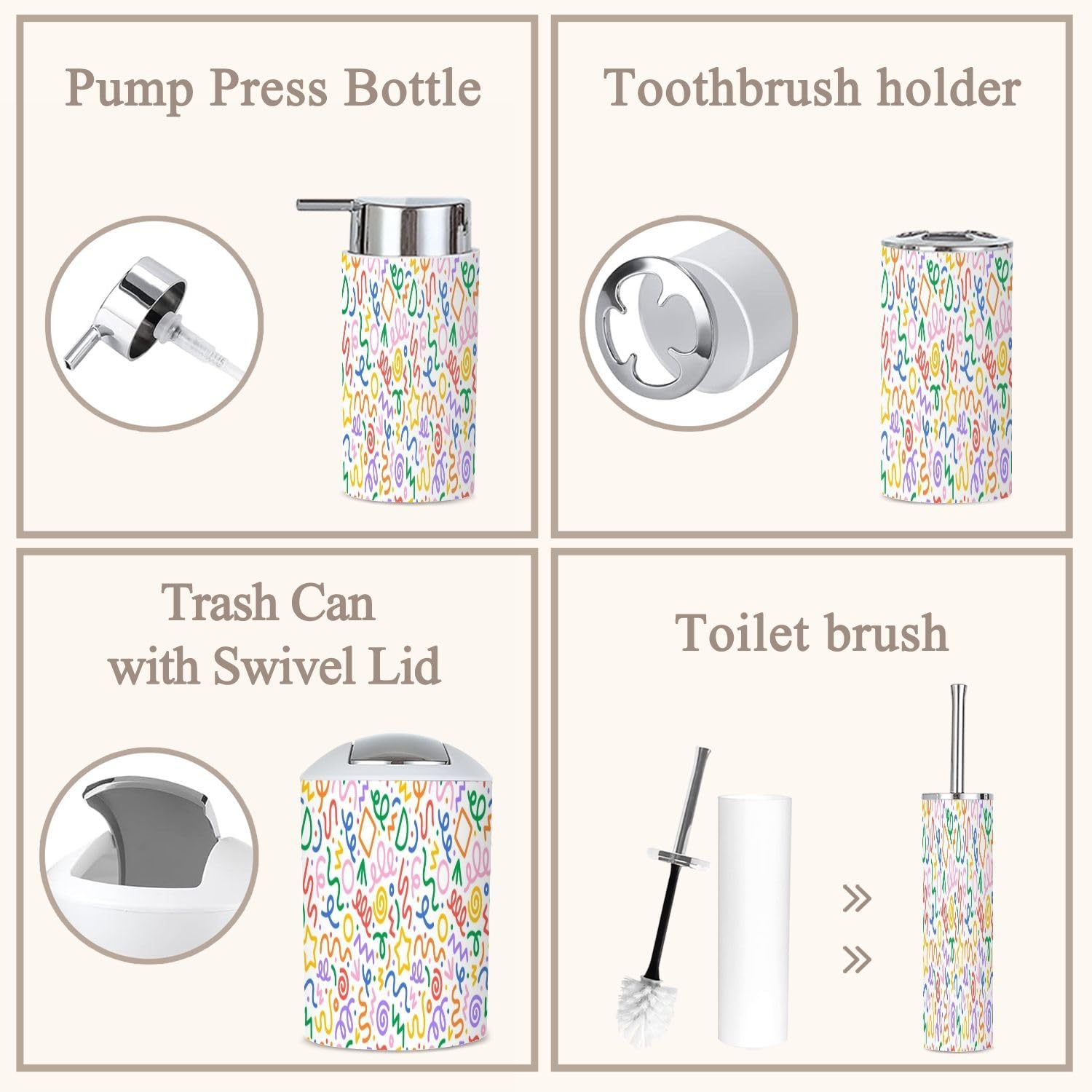 6-Piece Bathroom Accessories Set