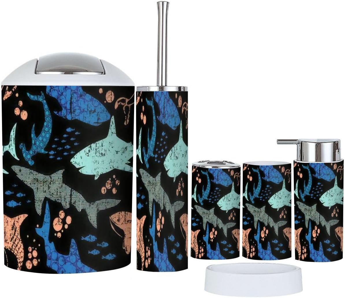 Bath Accessory Set for Boys Girls Modern Design