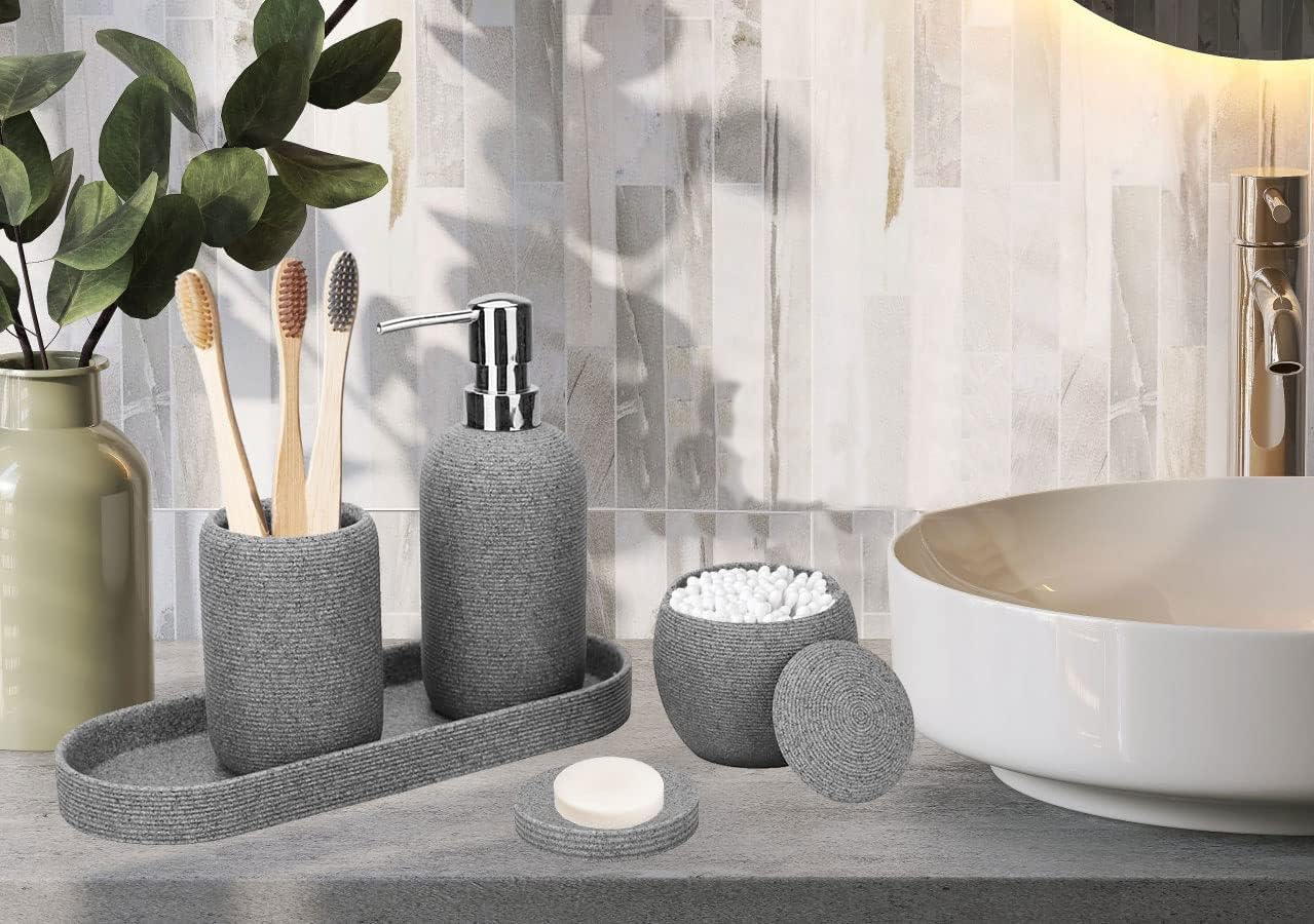 5-Piece Modern Bathroom Accessory Set