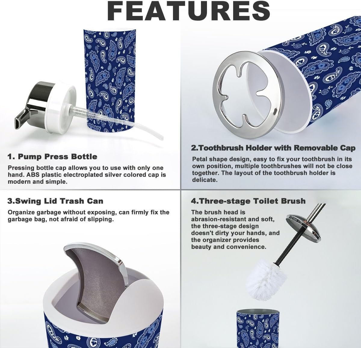 Bathroom Accessories Set with Modern Design