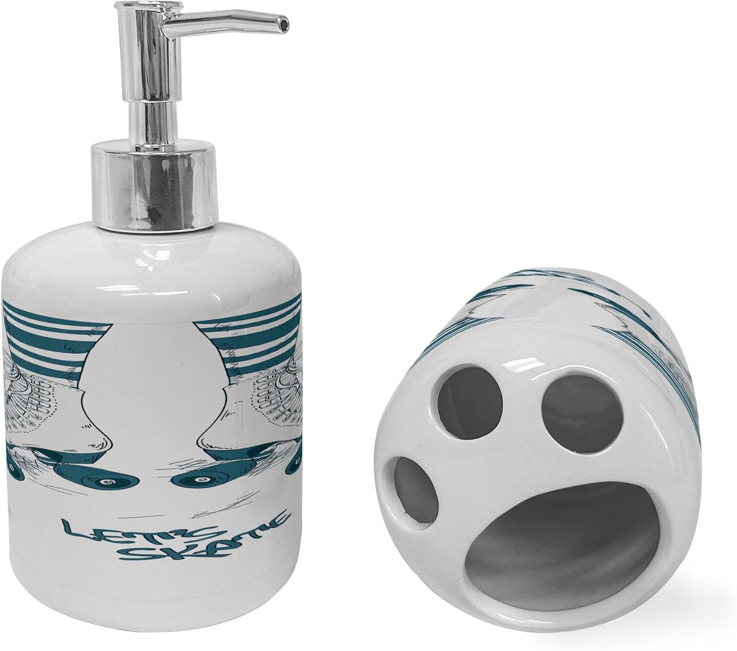 Retro Stylish Toothbrush Soap Dispenser Set