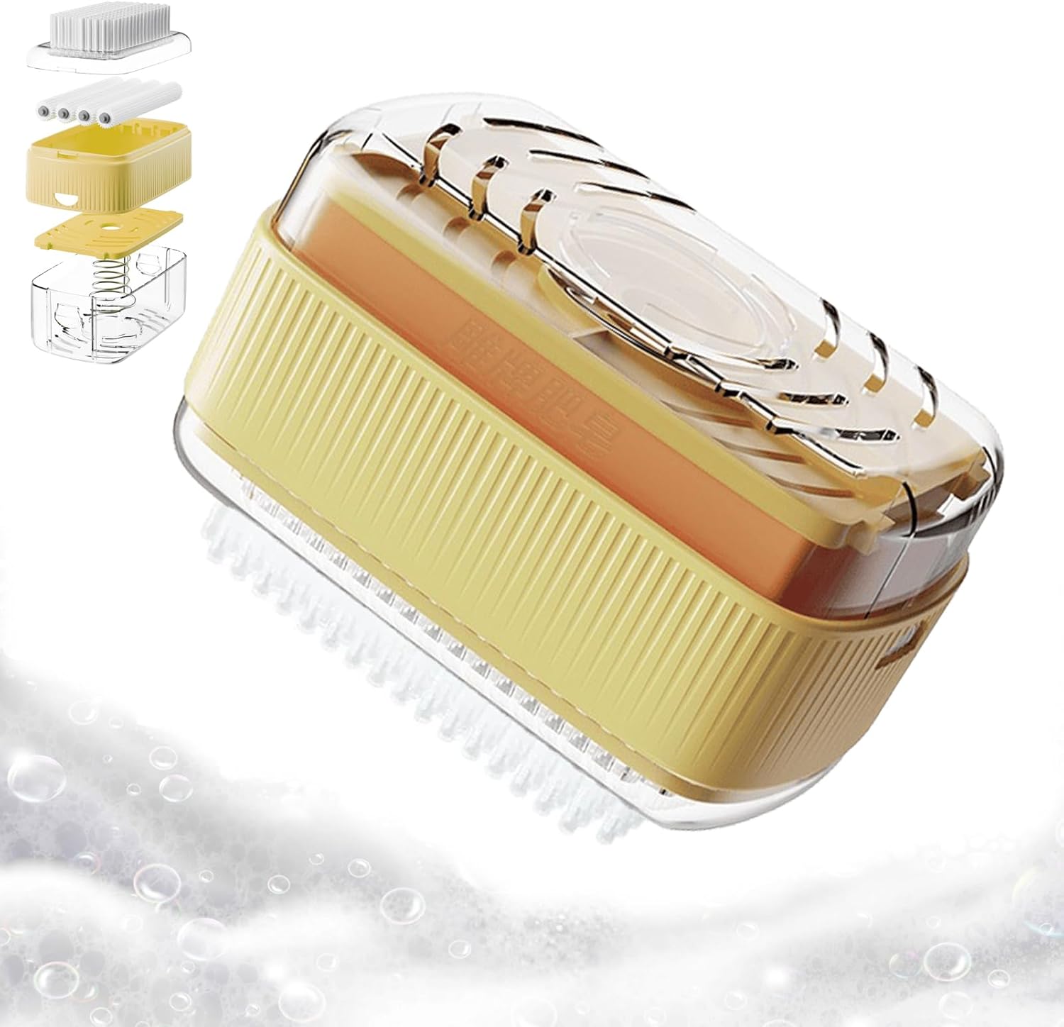 Guegalls Foaming Soap Dispenser with Roller and Brush