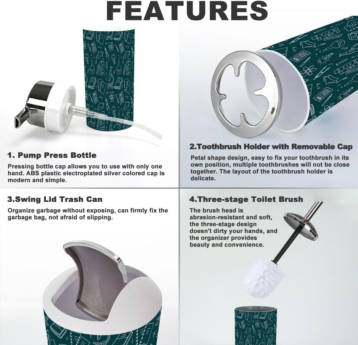 Bathroom Accessory Set 6 Piece