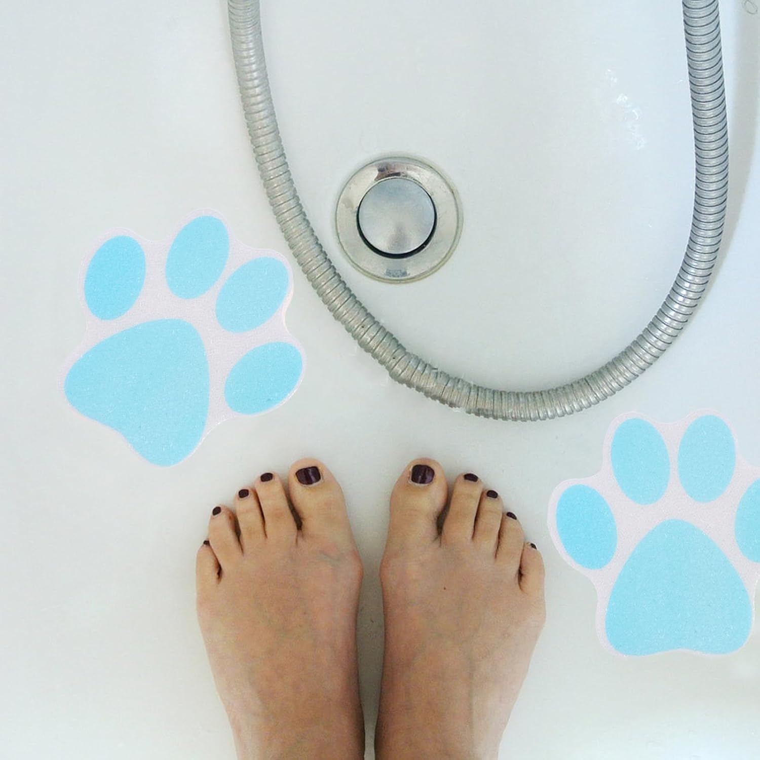 Cute Paw Print Non-Slip Sticker Set for Bats Stairs More