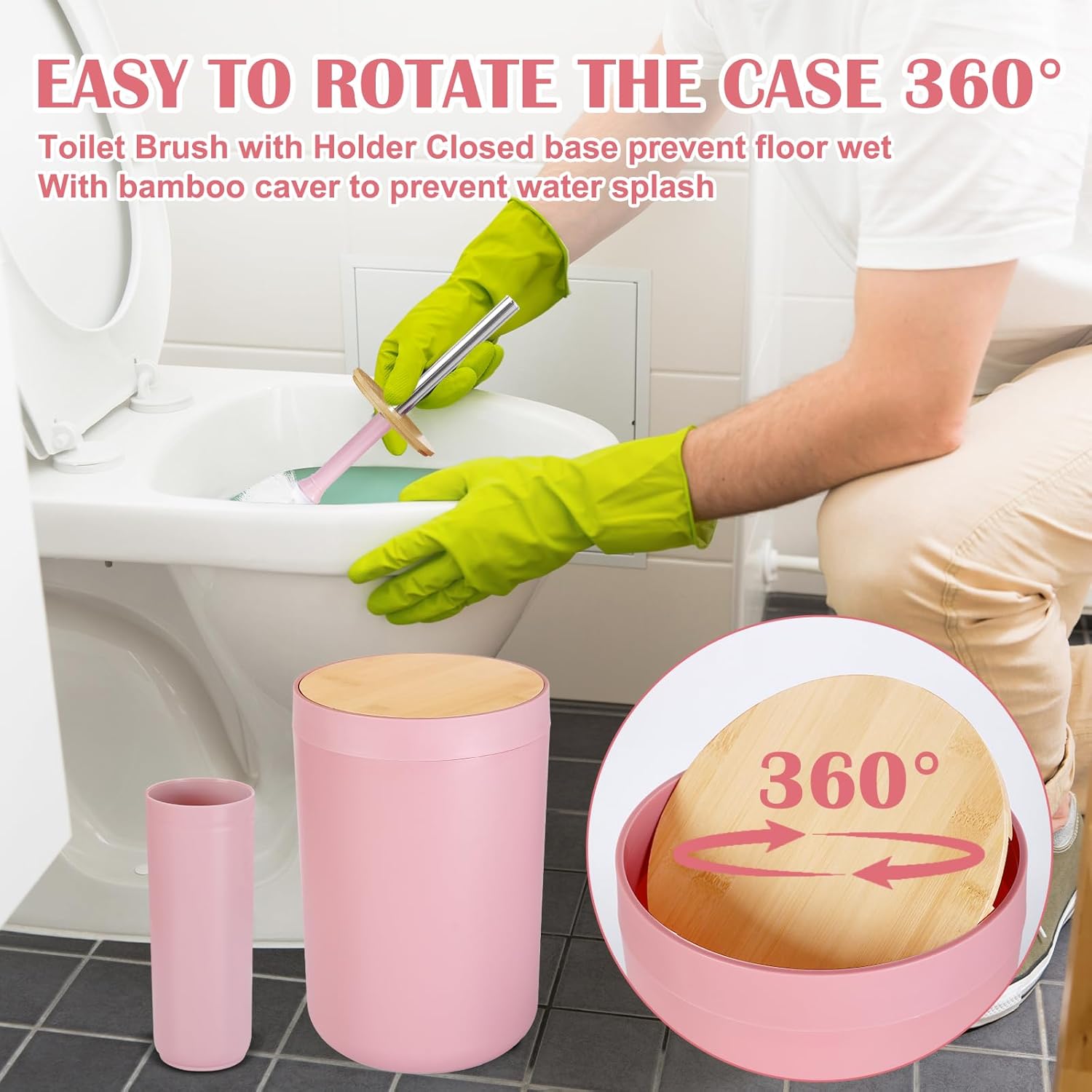 iMucci 9-Piece Plastic Bath Accessories Set - Durable Stylish
