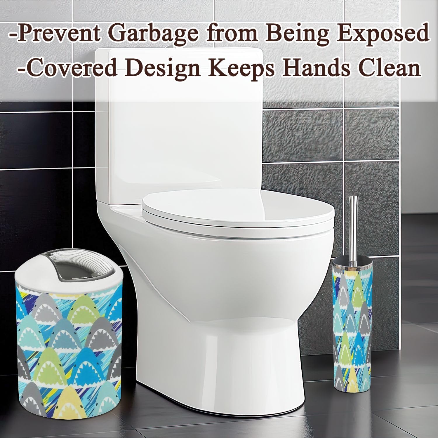 6-Piece Multicolored Bathroom Accessories Set