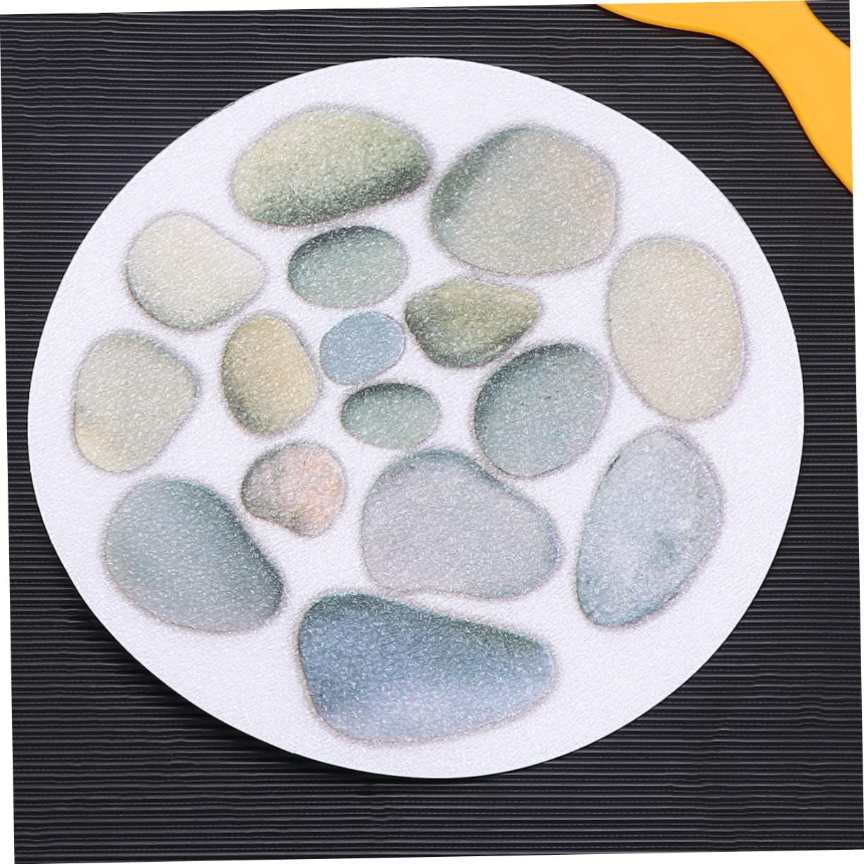 4-Piece Diameter Stone Pattern Bathtub Non-Slip Stickers
