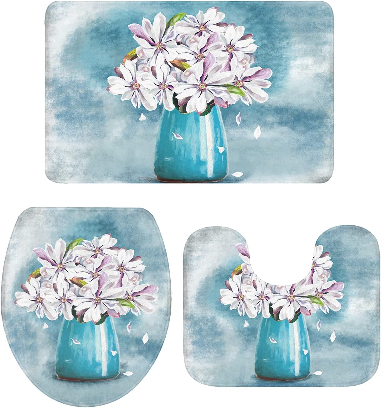 Stylish 3-Piece Trends Bath Rugs Set for Luxury Use