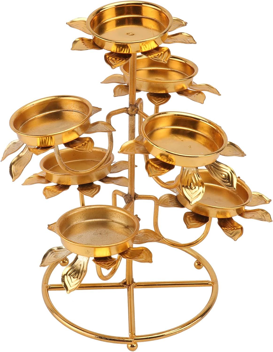 Garneck Seven Star Round Lotus Candlestick Holder