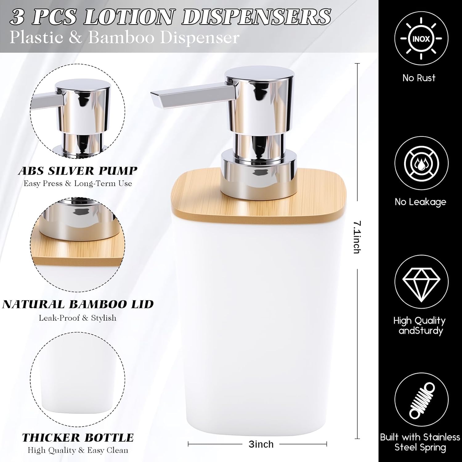 XLHOMO White Bathroom Accessory Set for Modern Home