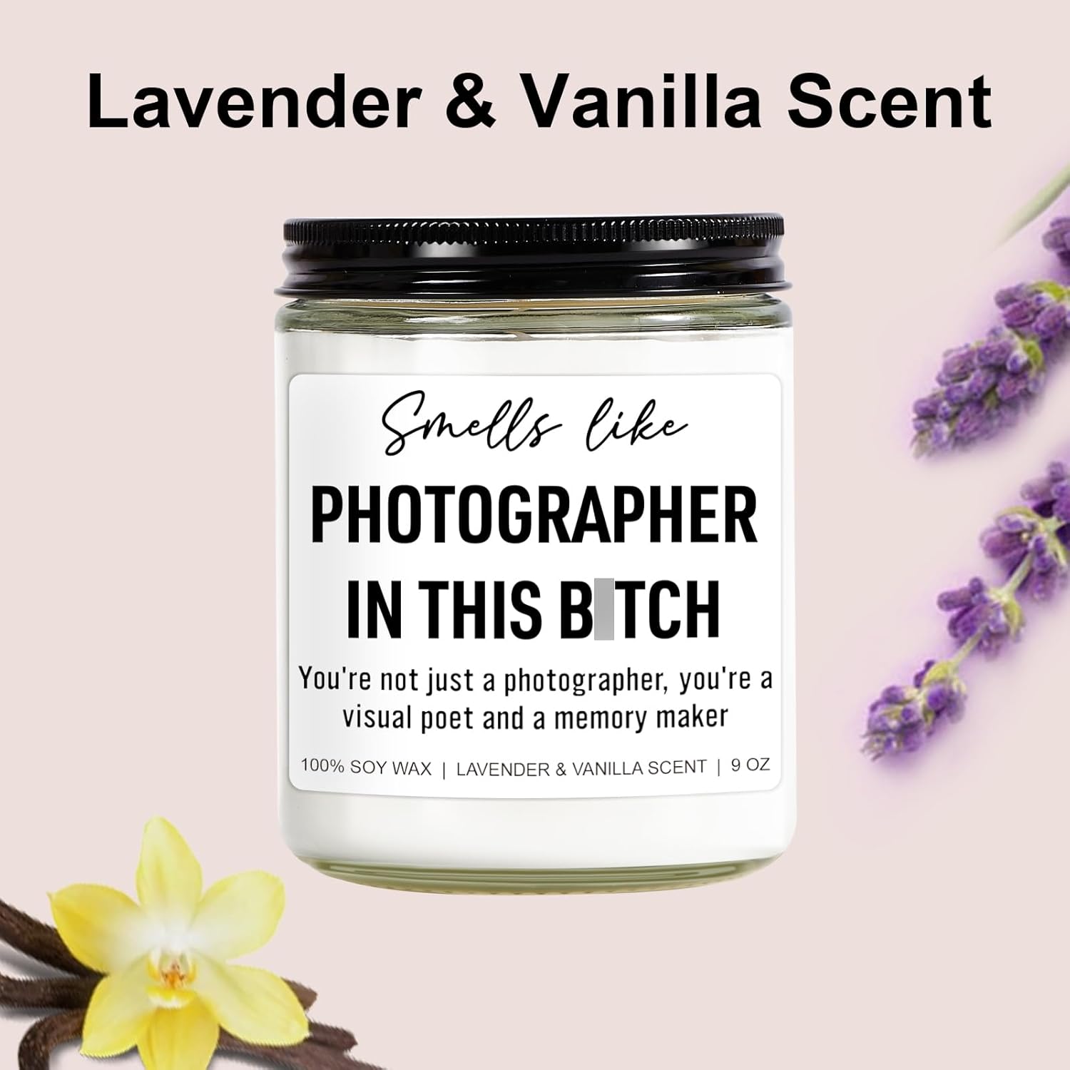 Surprise Smells Like Photographer Candle for Givers and Receivers
