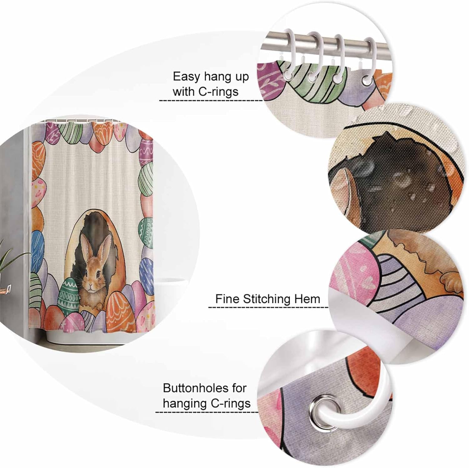 Singingin Retro Bathroom Set with Animal Patterns