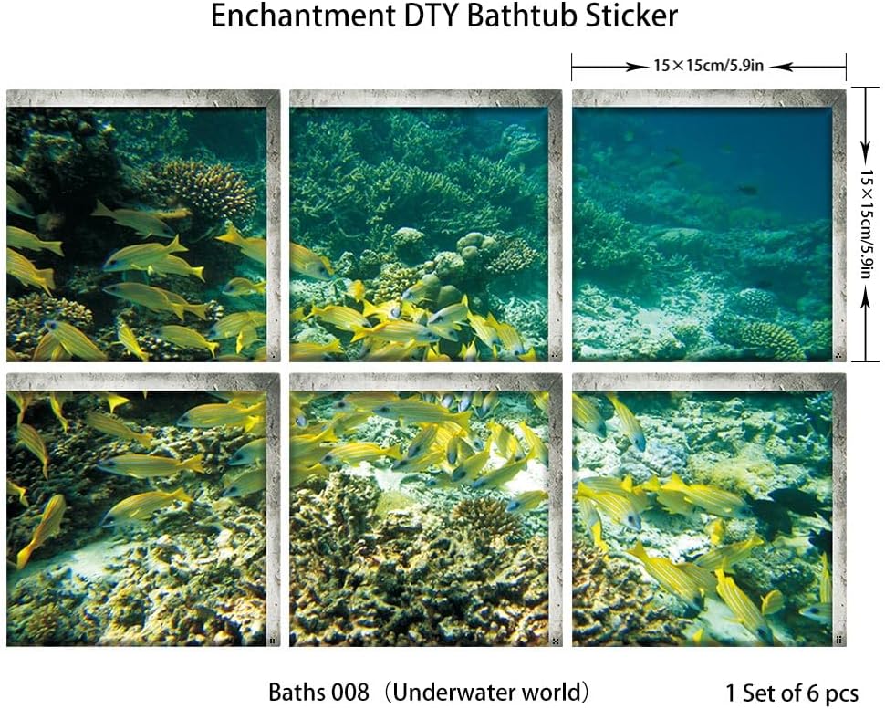 Non-Slip Bath Sticker for Kids Durable Marine Design