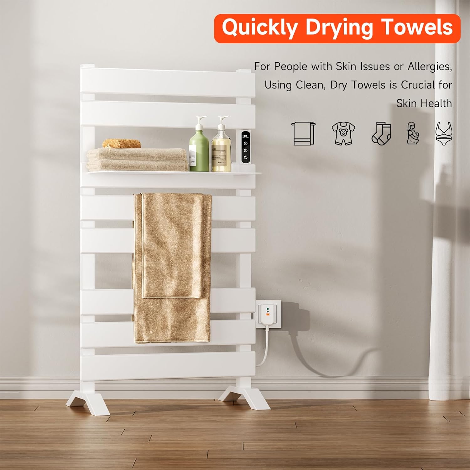 Heated Towel Warmer with WiFi Remote Control