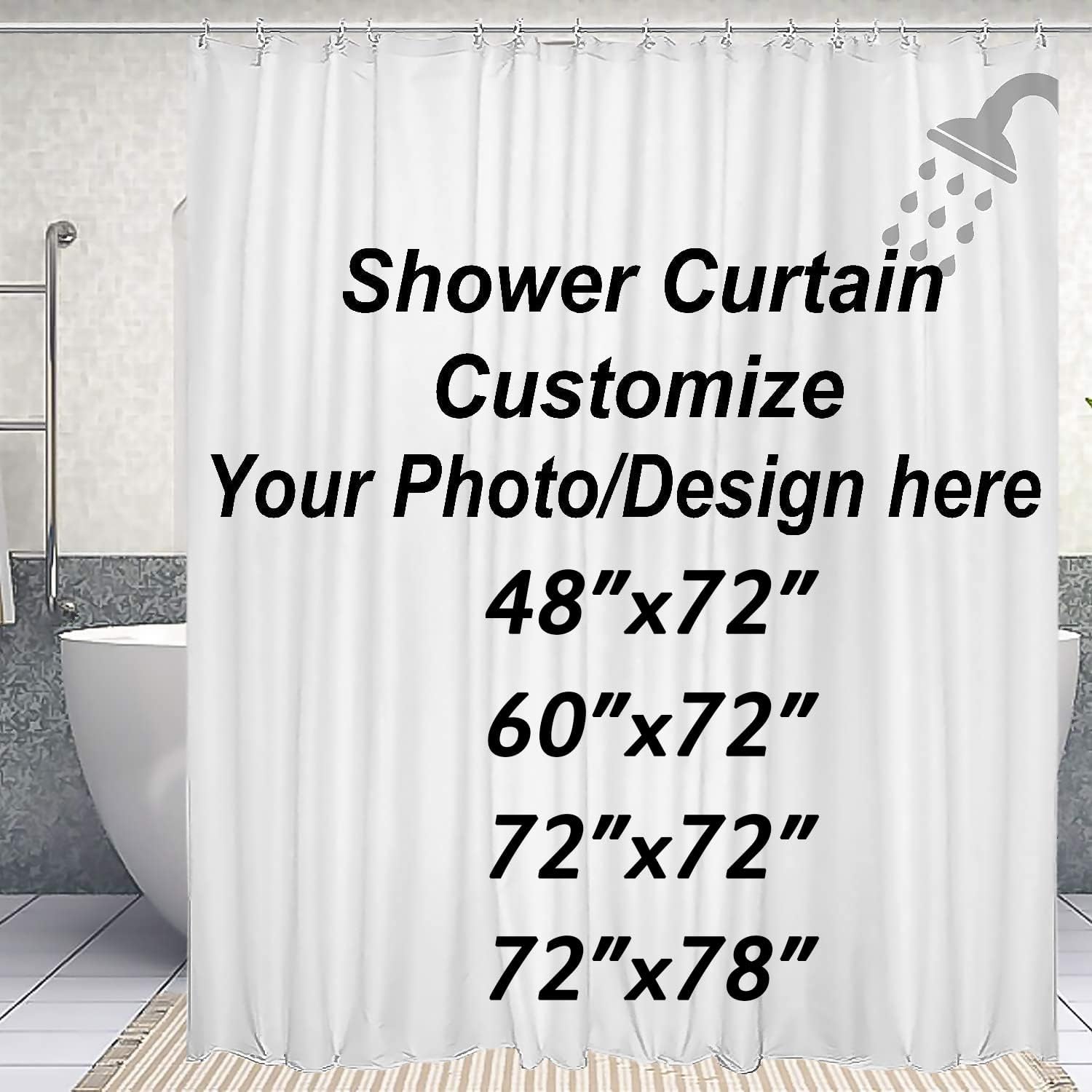 Vibrant Rainbow Shower Curtain Set for Kids