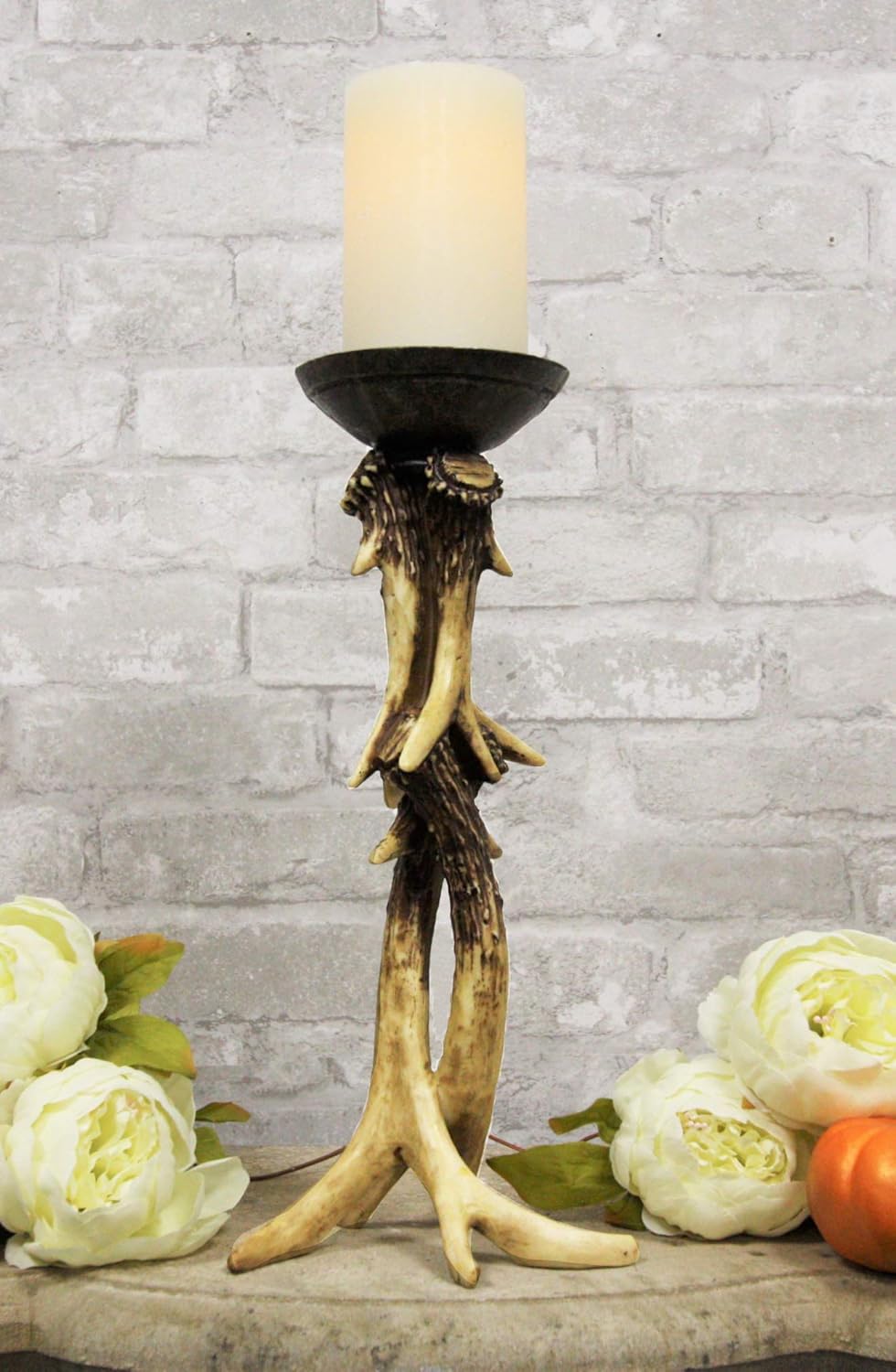 Ebros Gift Antlers Candle Holder