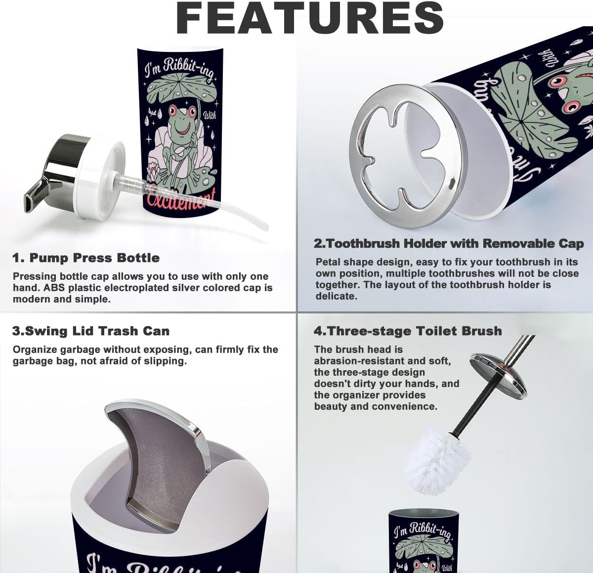 Frog Design 6-Piece - Stay Organized Stylish