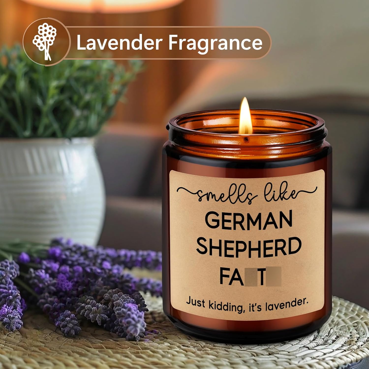 German Shepherd Fart Candle