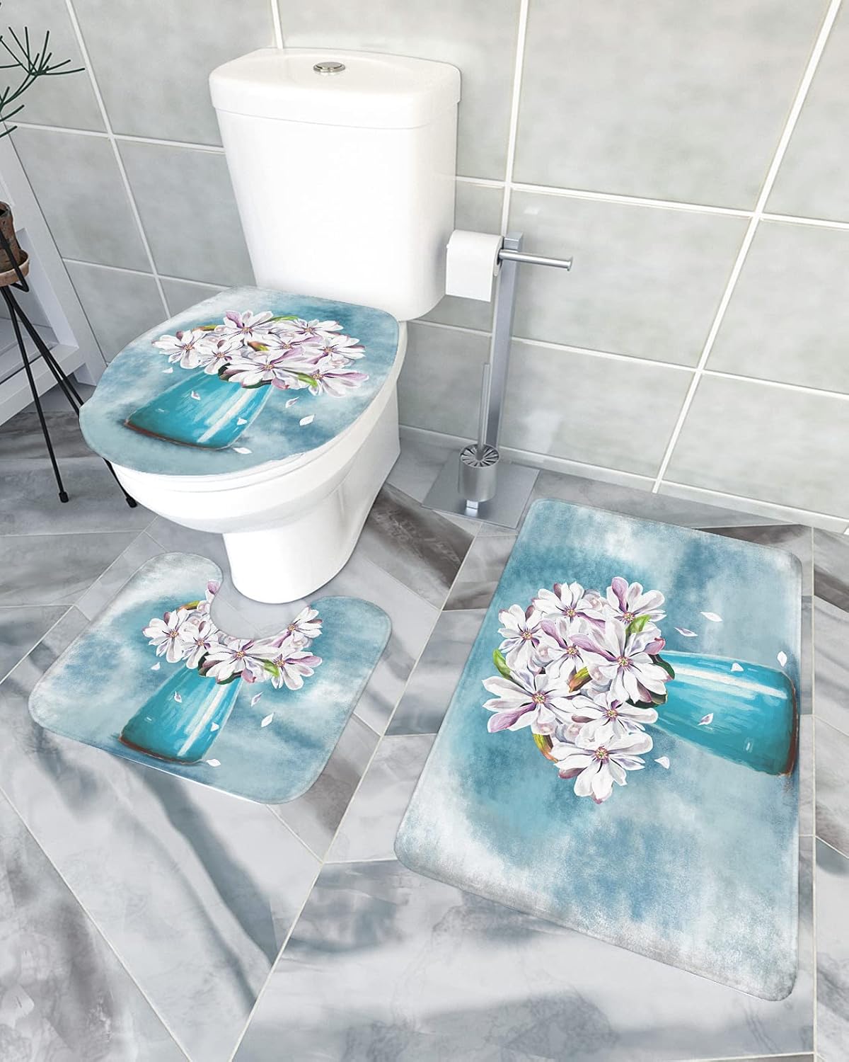 Stylish 3-Piece Trends Bath Rugs Set for Luxury Use