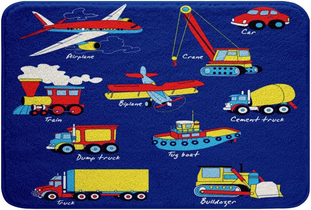 Cartoon Car Non-Slip Bath Mat for Kids