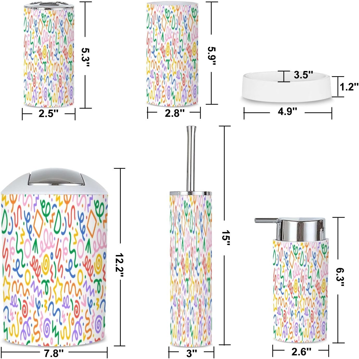 6-Piece Bathroom Accessories Set