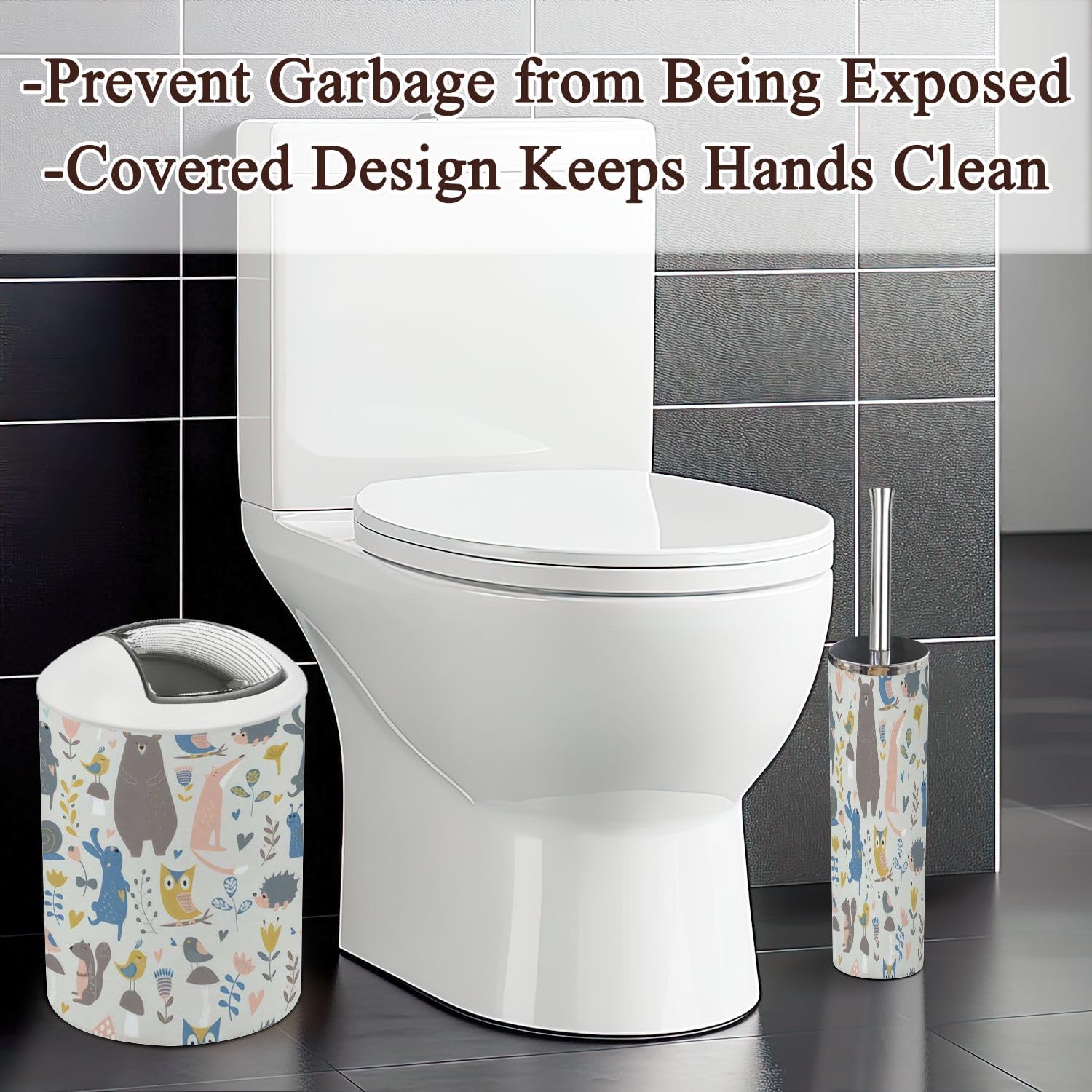 Seamless Forest Bathroom Accessories 6 Pcs