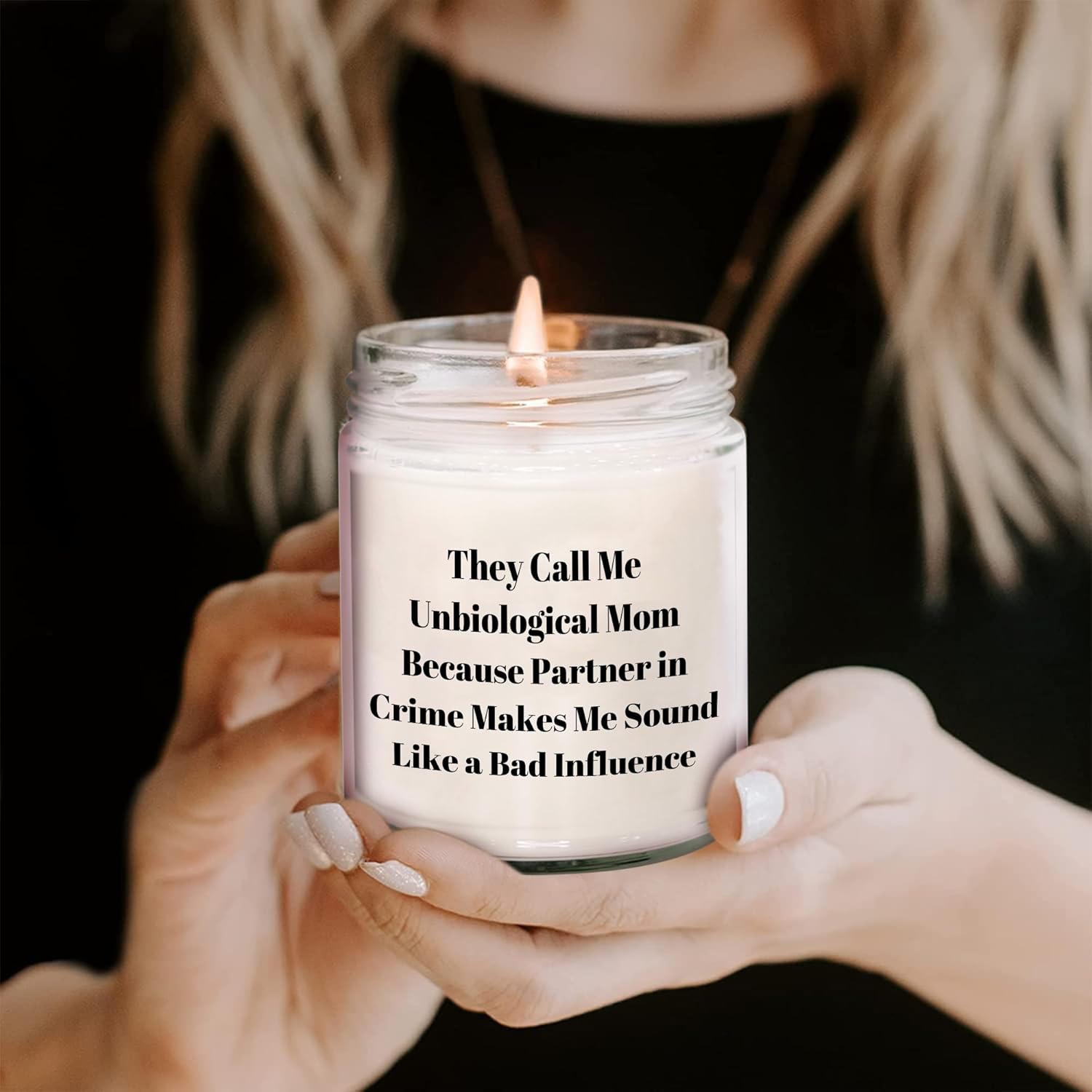 Warm Inviting and 100 Satisfying Unbiological Mom 9oz Vanilla Soy Candle