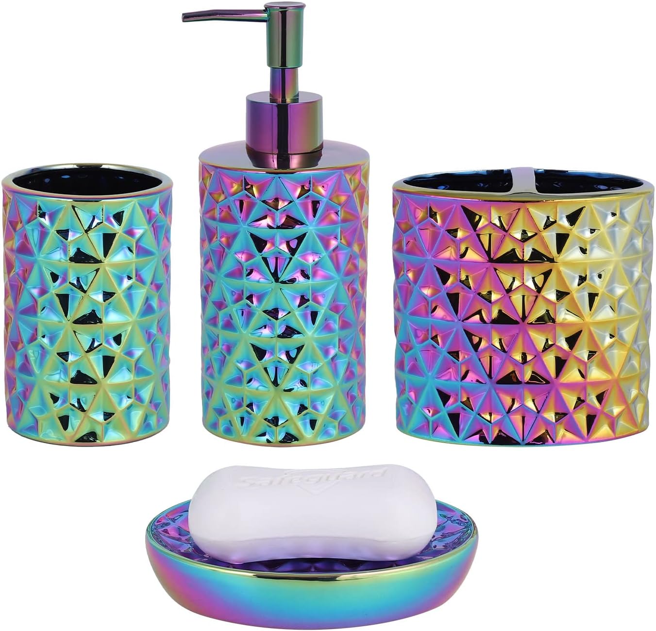 Colorful Bathroom Accessories Set 4 Pcs