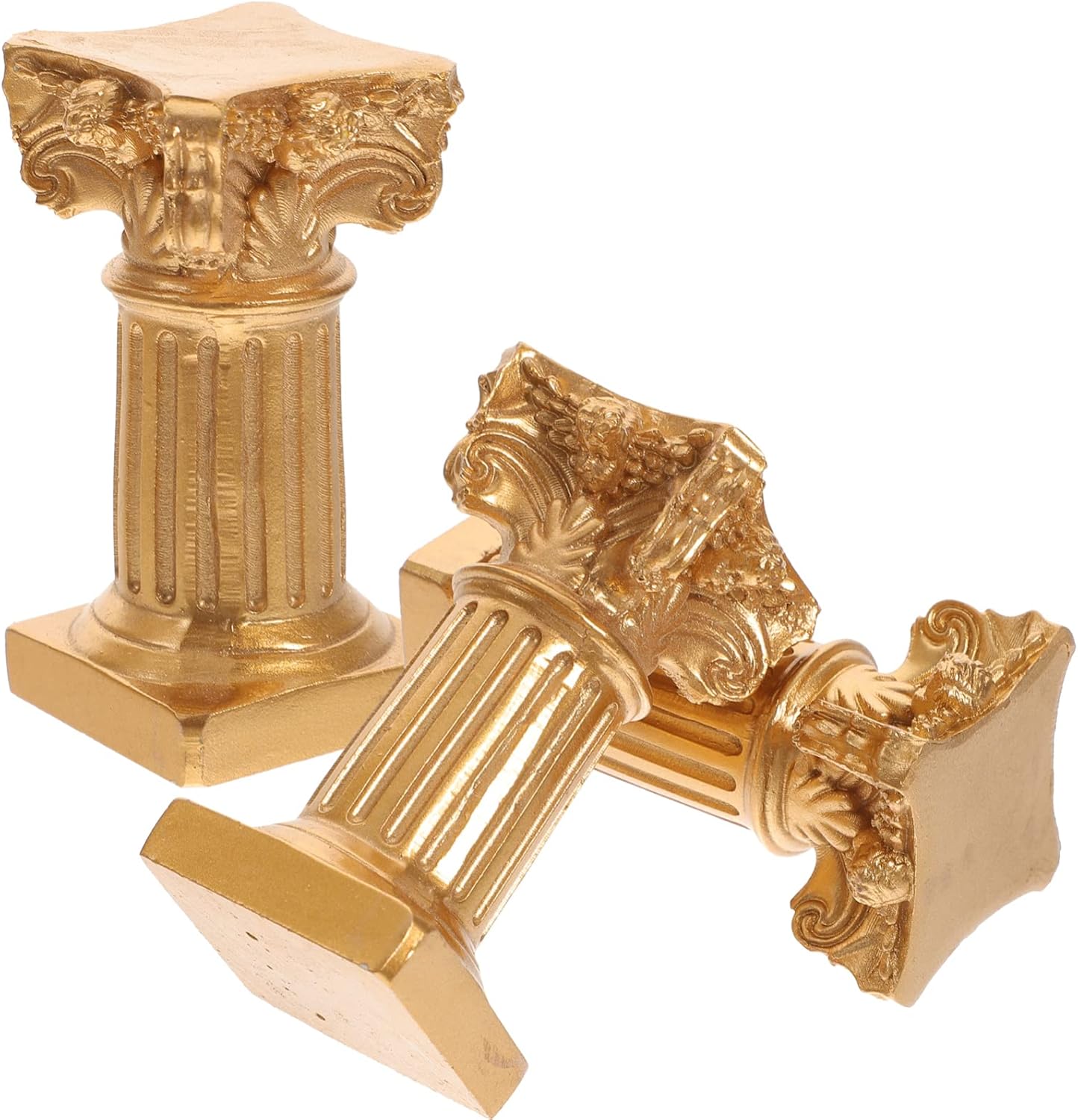 Happyyami Roman Columns 3 piece Candlestick Holders made of Resin