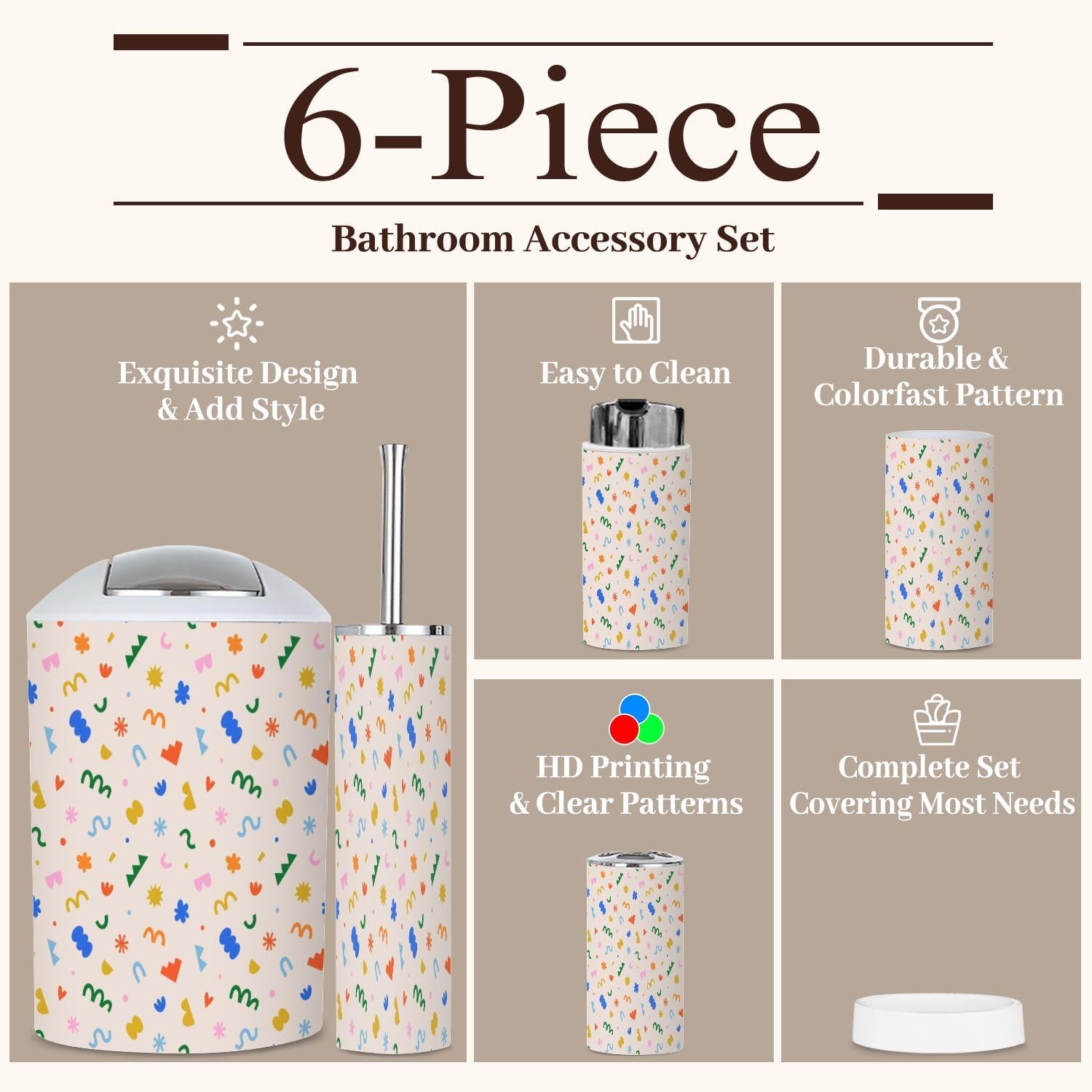 Ergonomic Modern Bathroom Set for Compact Spaces