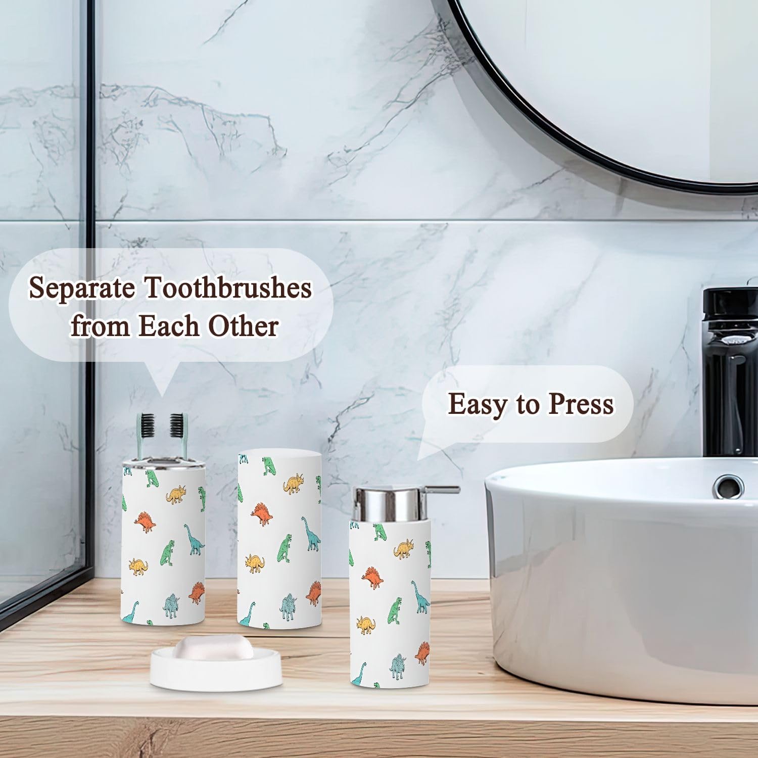 Complete Bathroom Accessories Set -- Durable Stylish for Your Daily Needs