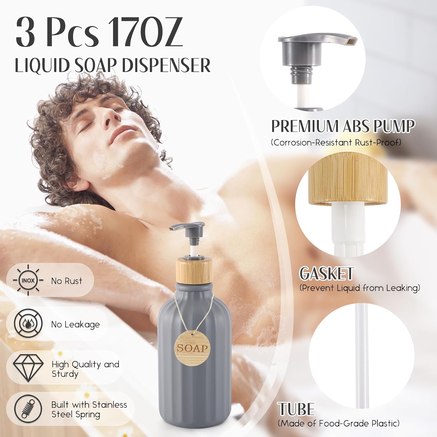 32-Piece Grey Bathroom Accessories Set