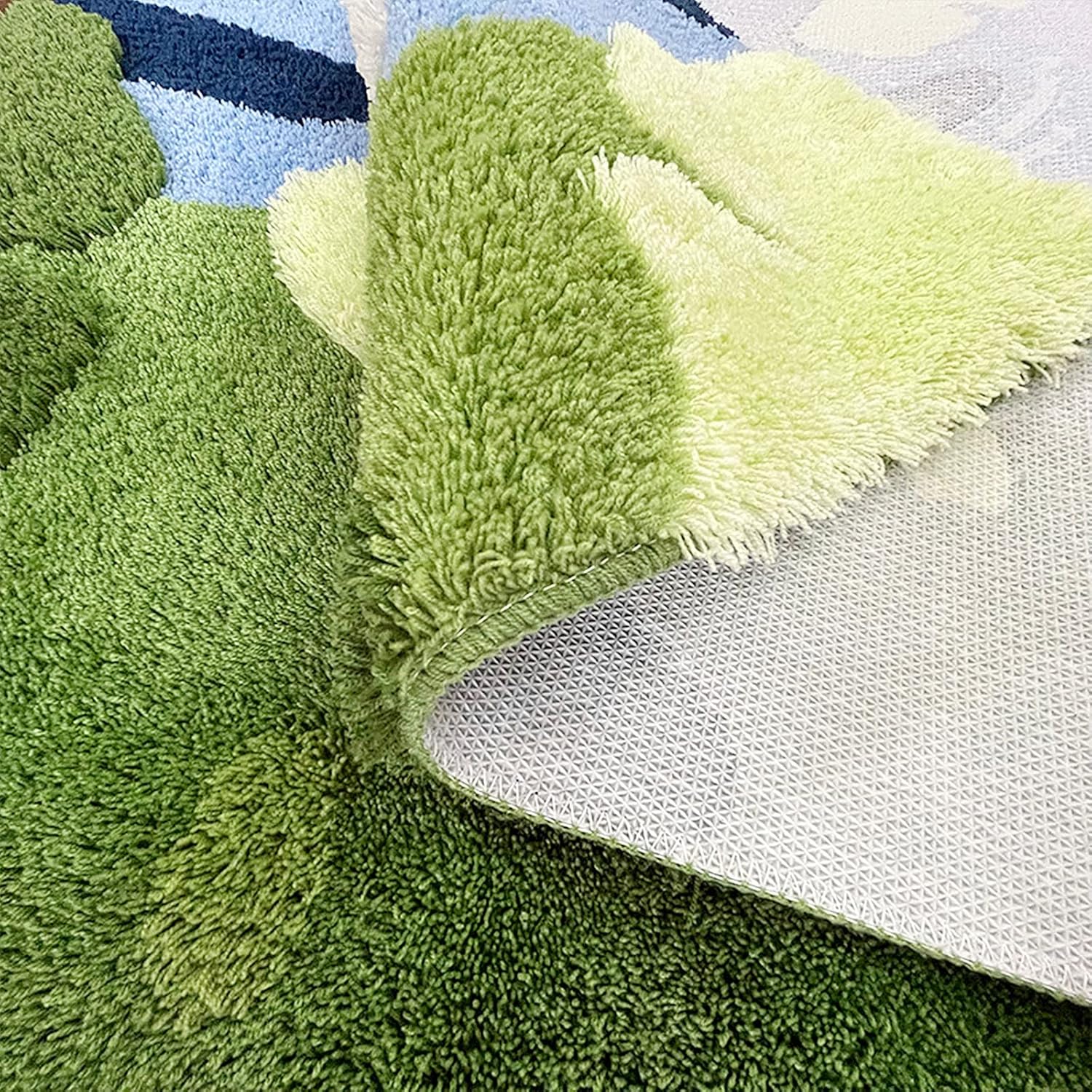 UKELER 3D Grass Moss Rug Soft Shag Non Slip