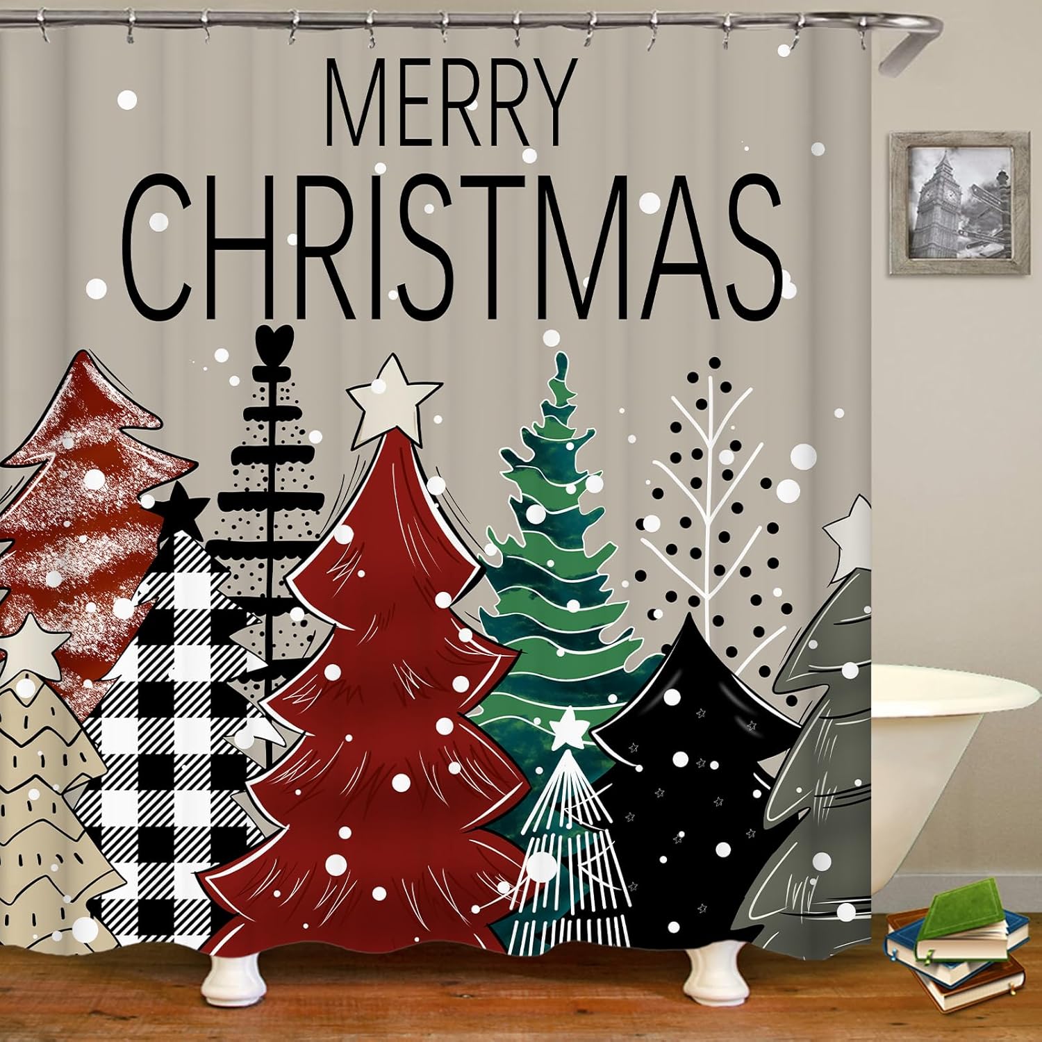 Merry Christmas Bath Set with Rugs