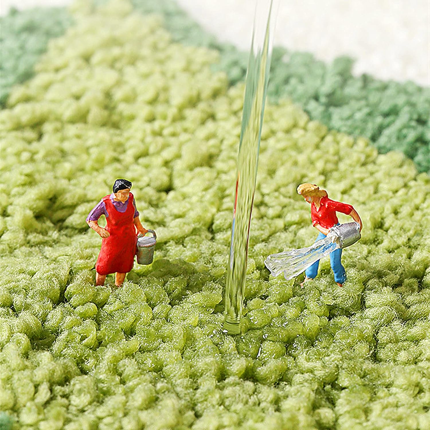 UKELER 3D Grass Moss Rug Soft Shag Non Slip