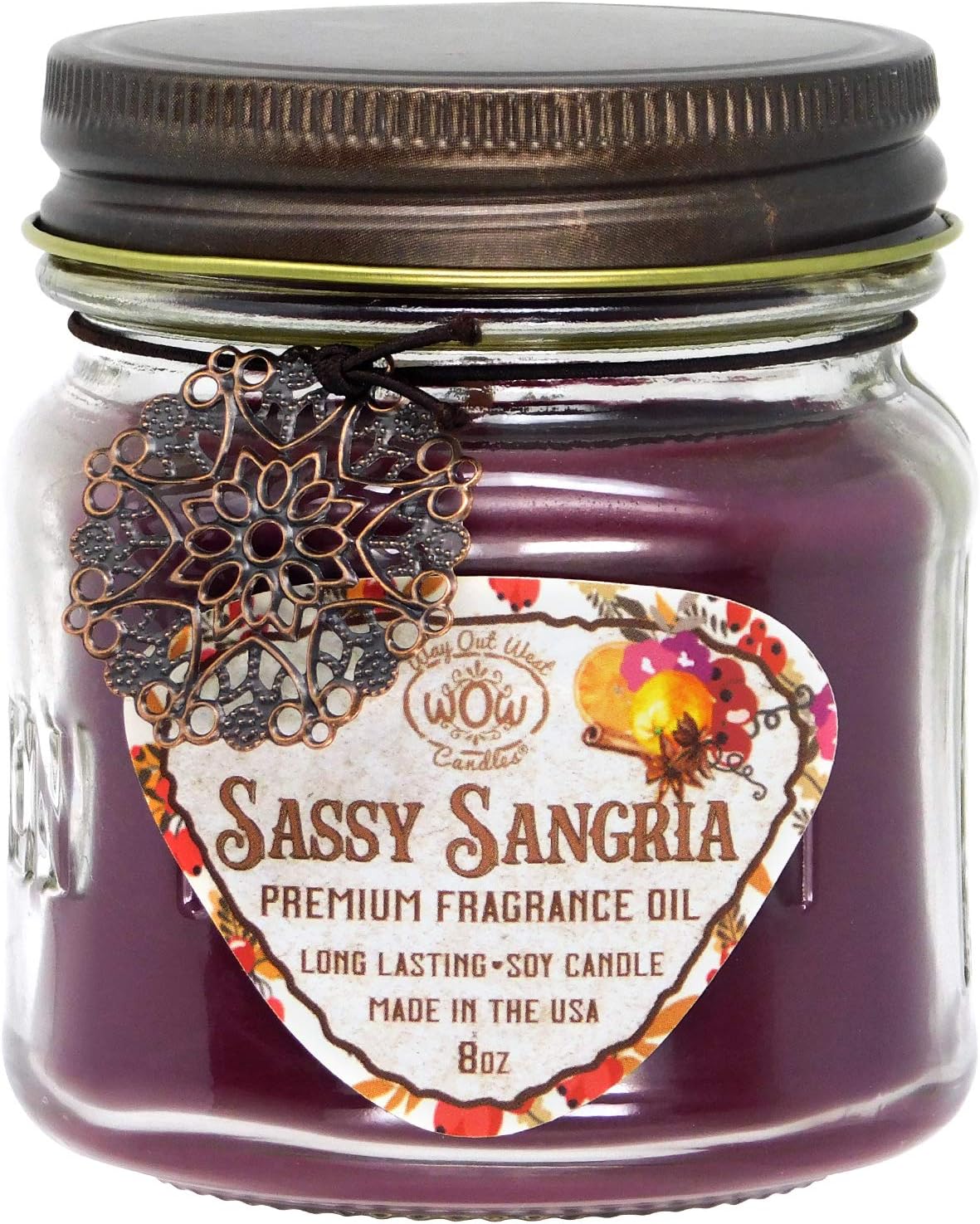 Scented Jar Candles Set of 2 - Sassy Sangria Spicy Pumpkin