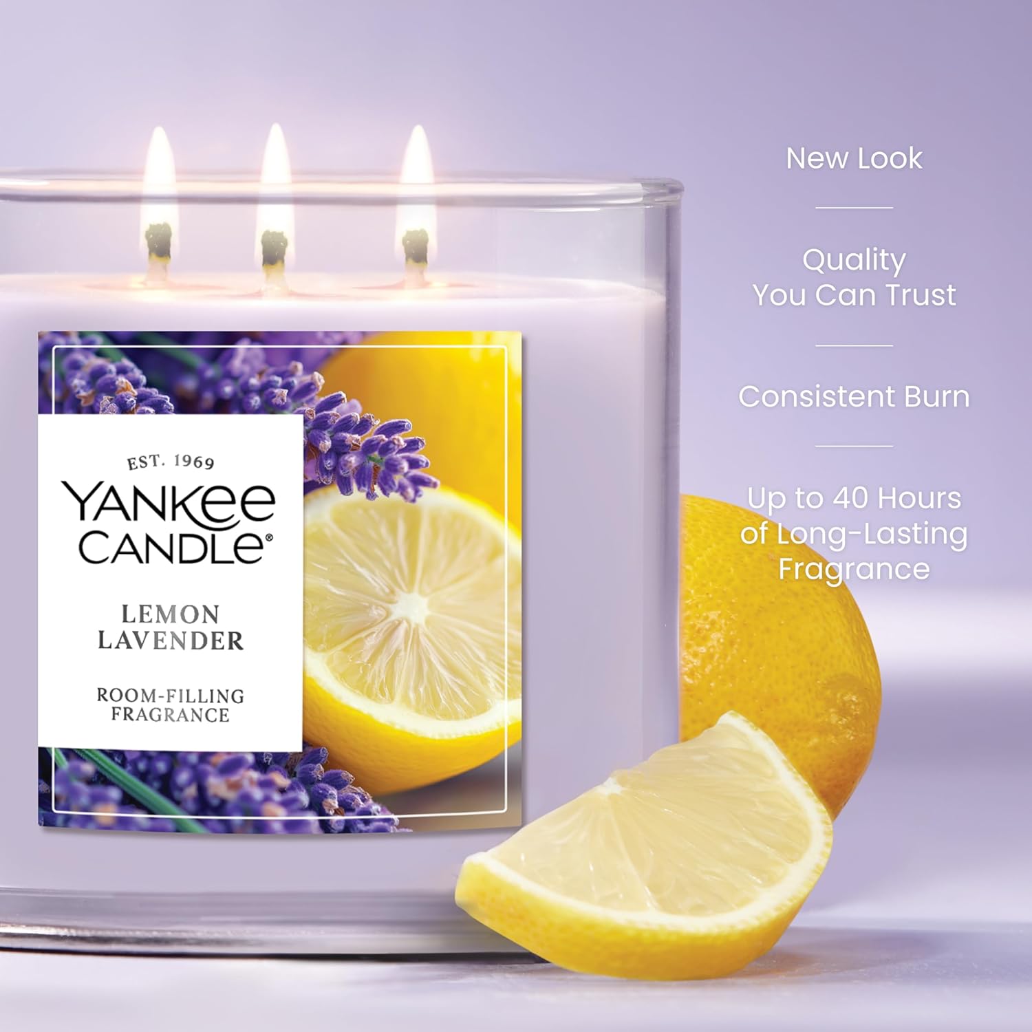 Yankee Candle Scented Candle Jar - Lemon Lavender