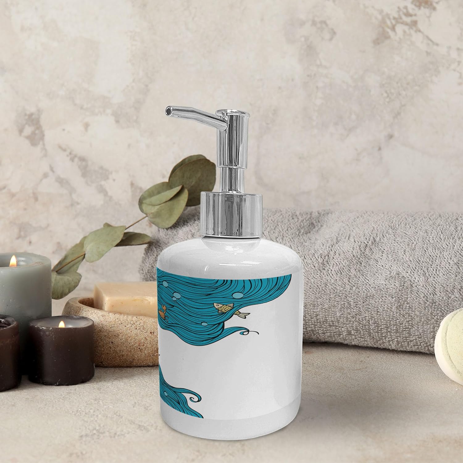 Ambesonne Underwater Toothbrush Soap Holder Set Bold Artwork in US