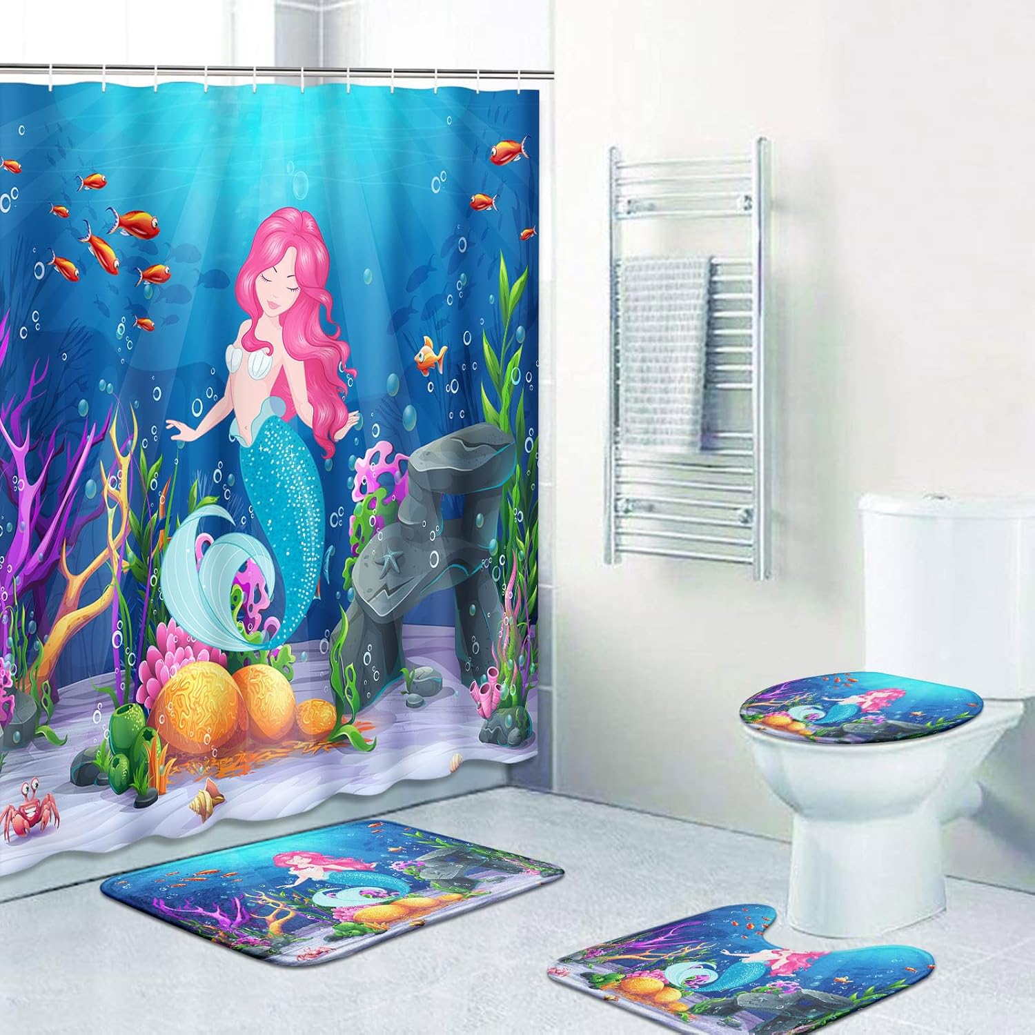 ArtSocket Mermaid Bathroom Set 4 Pc