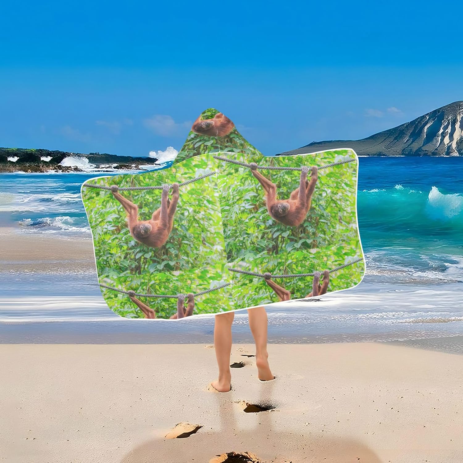 Dussdil Kids Beach Towels with Orangutan Pongo Design for Boys and Girls