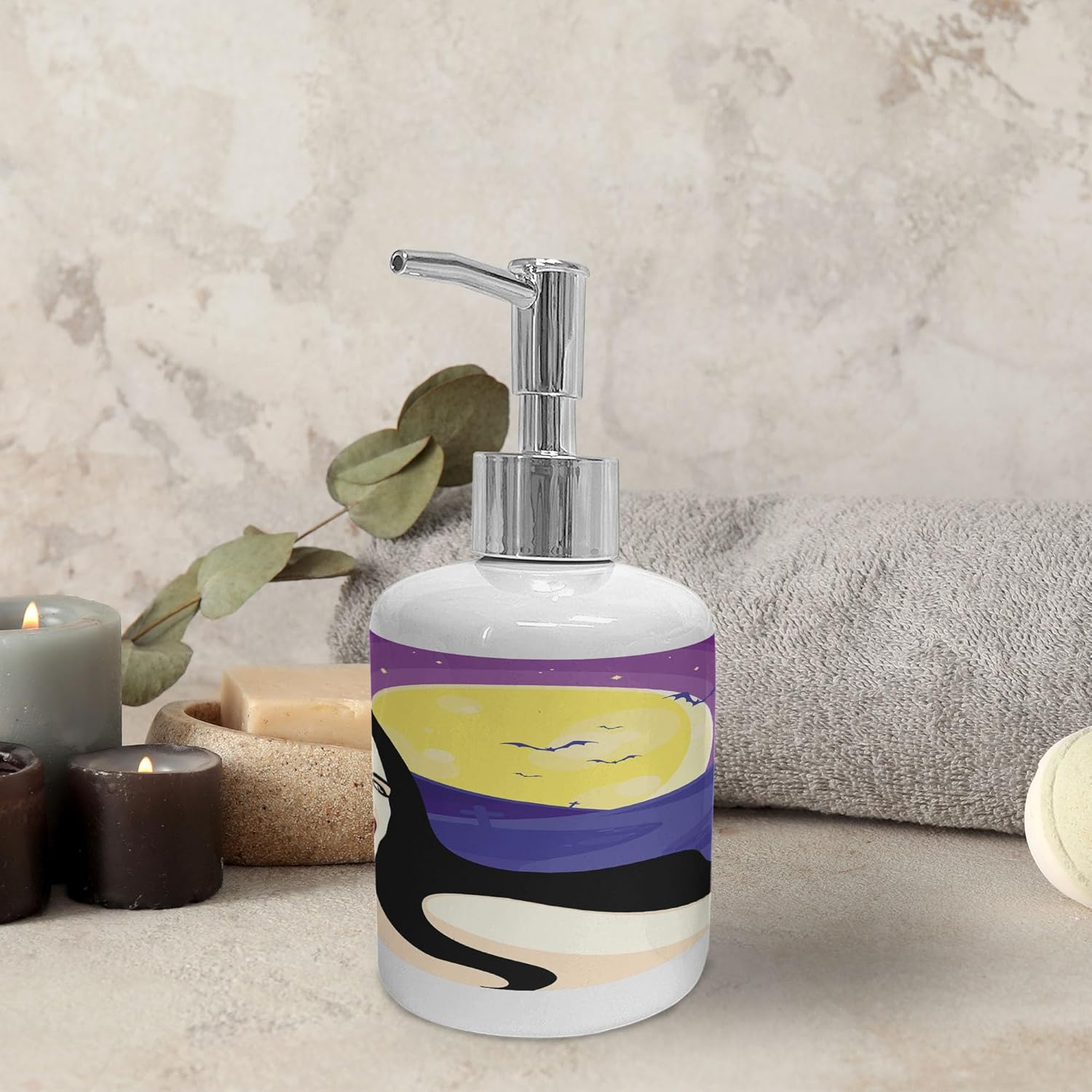 Halloween-themed set for bathroom organization