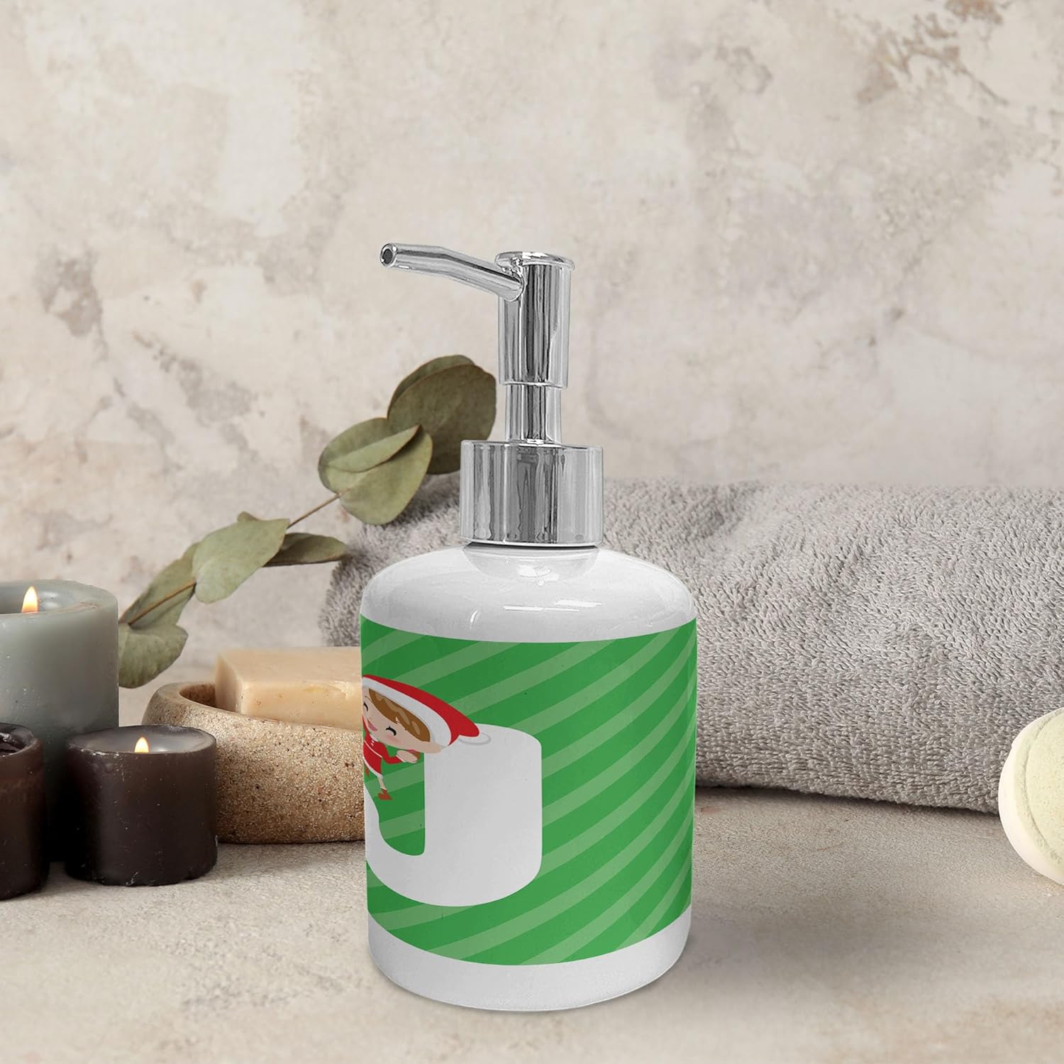 JHappy Ceramic Toothbrush Soap Dispenser Set