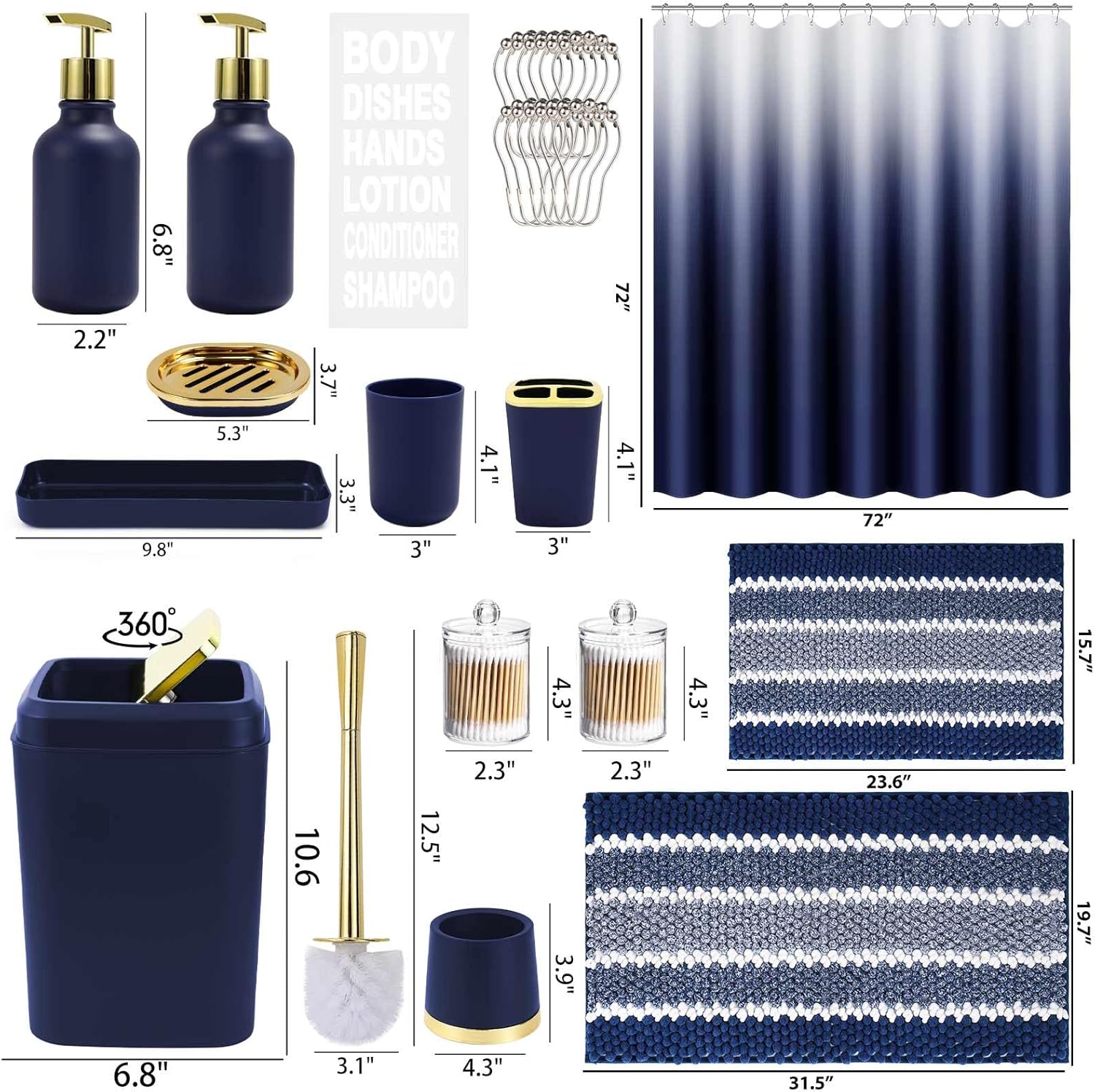 25-Piece Bathroom Essentials Set for Modern Homes