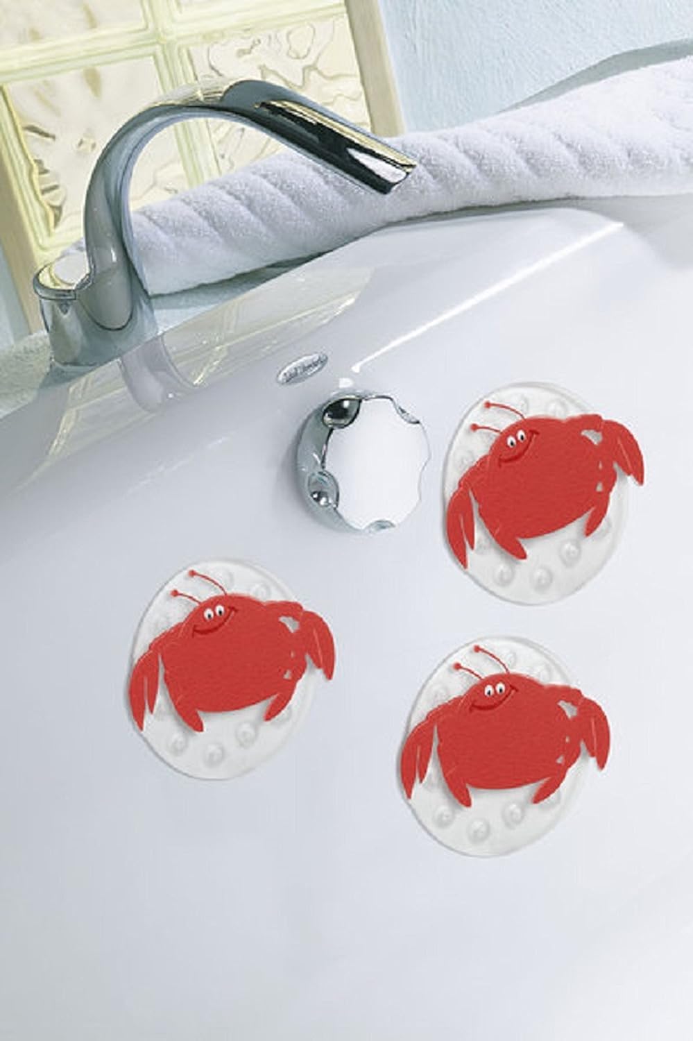 Crab-Mini Non-Slip Bath Mat Set for Kids