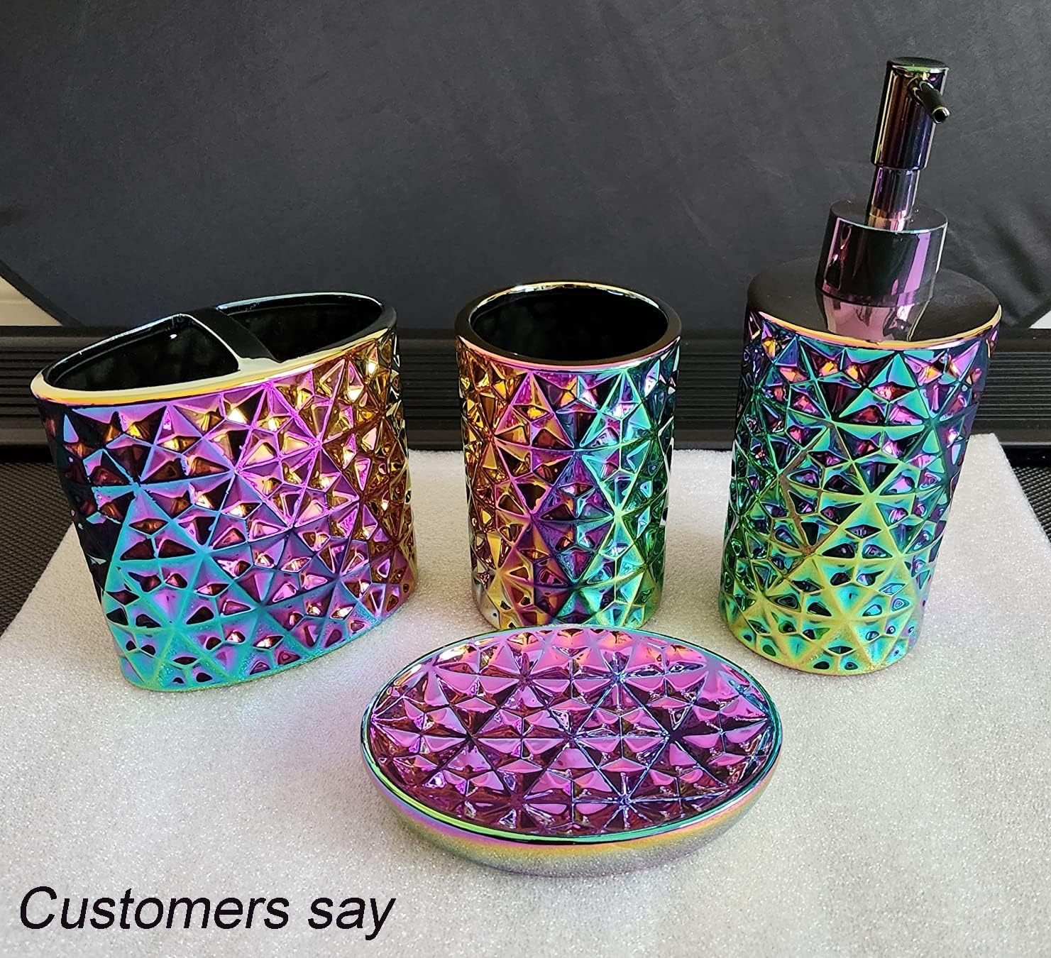 Colorful Bathroom Accessories Set 4 Pcs