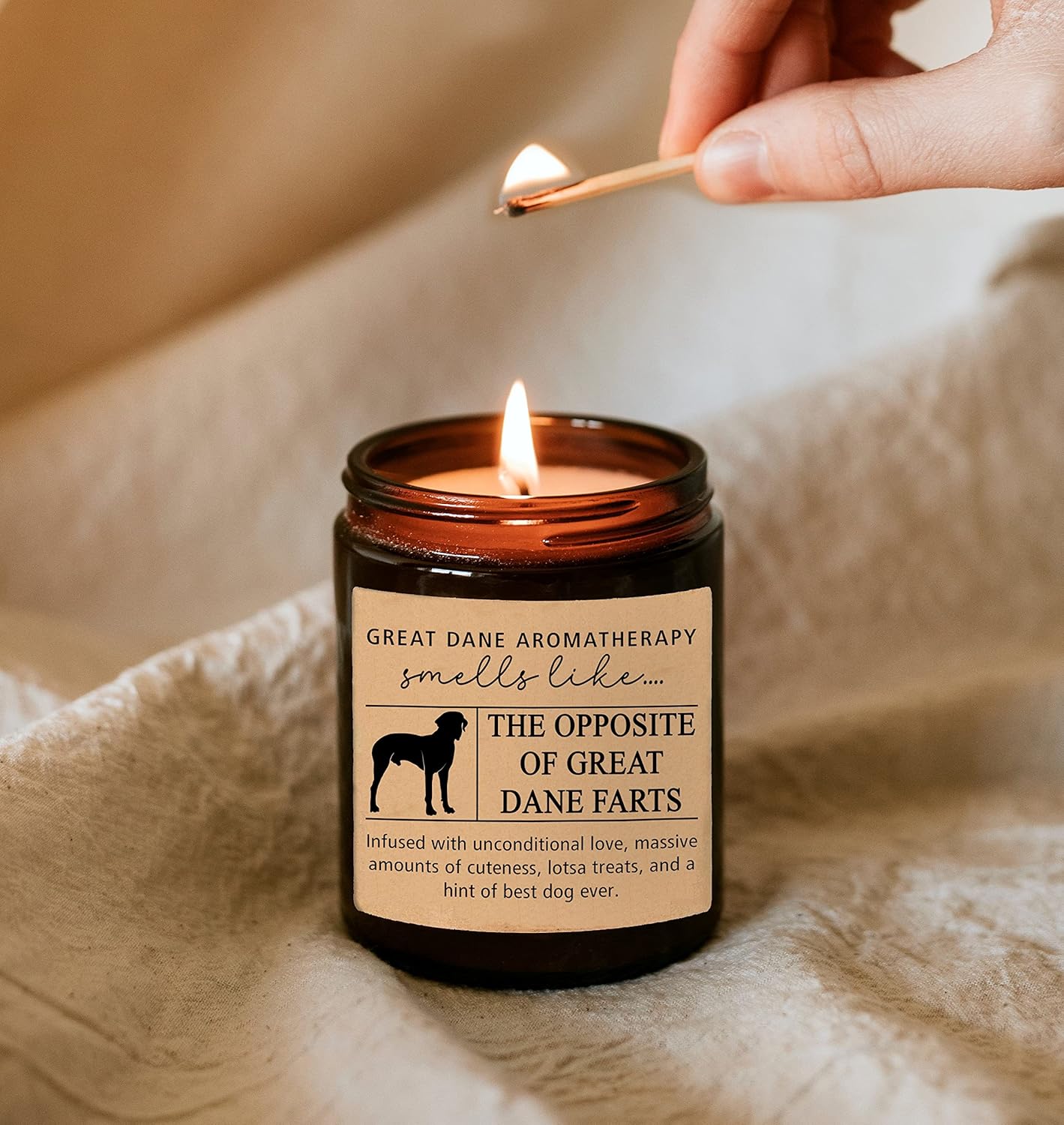 Great Dane Mom Candle Insightful scented soy wax candle for dog owners