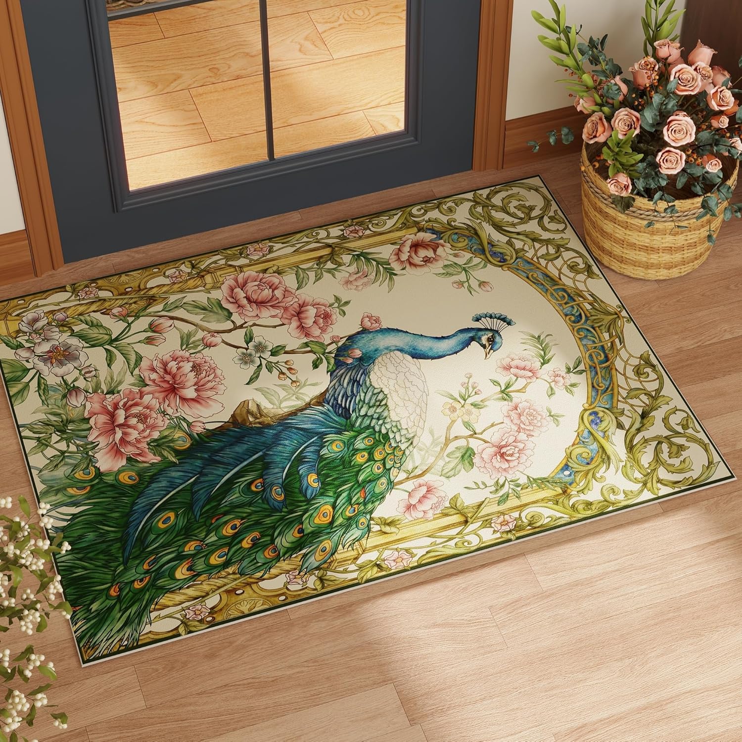 Vowkten Peacock Door Mat