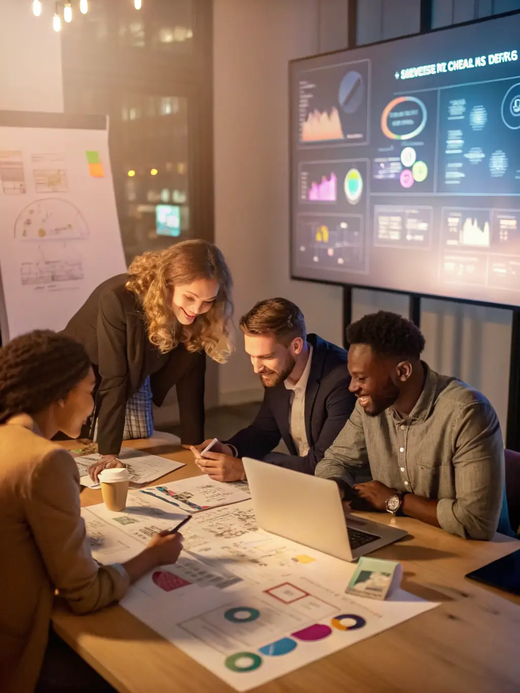 A team collaborating on cloud infrastructure design, ensuring scalability and security for a client's data migration.