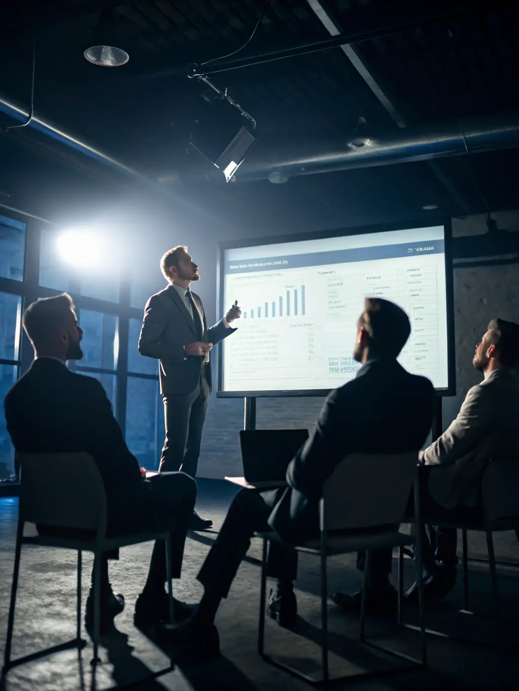 A consultant presenting a digital transformation roadmap to a client, highlighting key milestones and strategic goals.